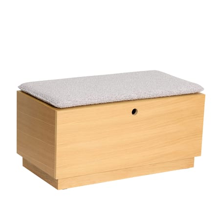 Banc rembourré Alcove / Coffre avec tiroir - L 90 cm - HÜBSCH