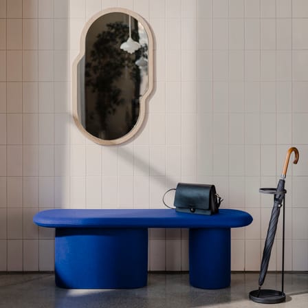 Banc rembourré Rull tissu bleu / 130 cm - NOO.MA
