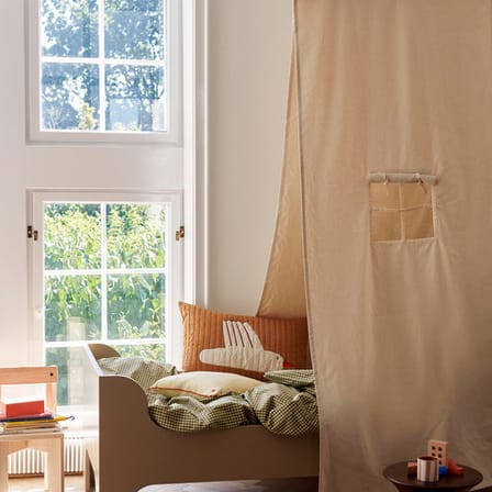 Betthimmel Settle textil weiß / Bio-Baumwolle - Ferm Living