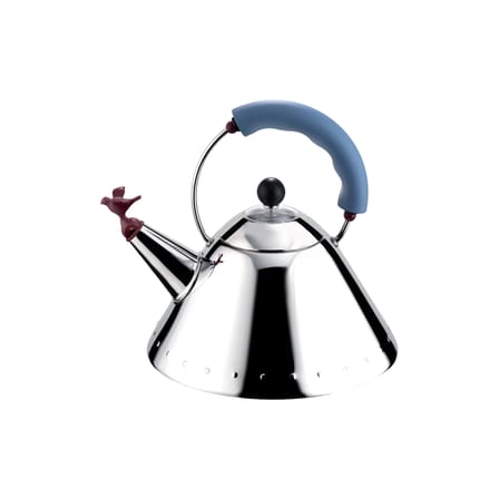 Bouilloire 9093 - Oisillon métal bleu / Michael Graves, 1986 - 2 Litres /Induction - Alessi