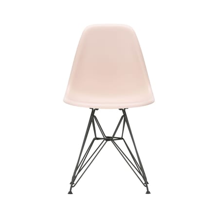 RE DSR - Eames Plastic Side Chair Chair plastic material pink / (1950) - Black legs / Recycled - Vitra