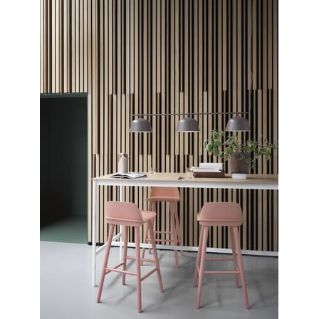 Chaise de bar Nerd bois rose / H 65 cm - Muuto