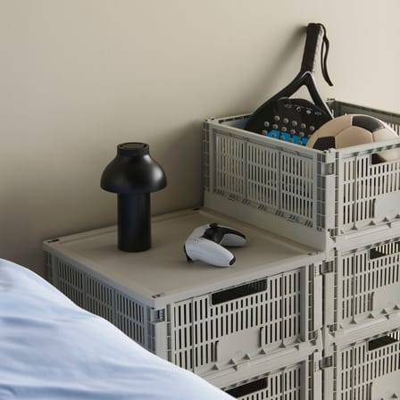 Couvercle  plastique gris / Pour panier Colour Crate Large Square 43 x 43 cm / Seconde vie - Hay