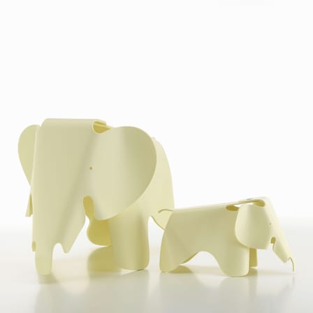 Décoration Eames Elephant RE (1945) jaune / Small - L 39 cm / Plastique recyclé - Vitra