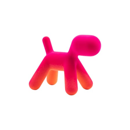 Décoration Puppy XS Floqué tissu rose / Effet velours - L 18,5 cm - Eero Aarnio, 2003 - Magis