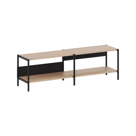 Console basse UNIT 1 métal noir / H 50 x L 164 cm - TIPTOE