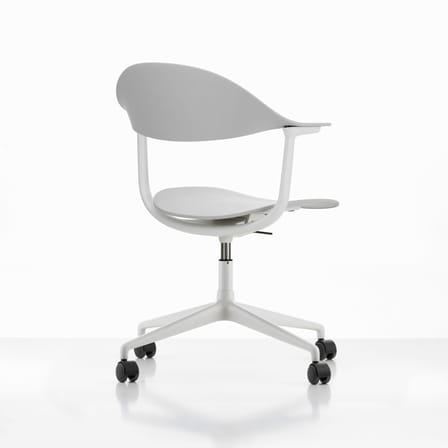Fauteuil à roulettes Mynt gris / Plastique recyclé - Vitra