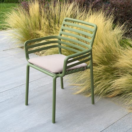 Lot de 6 fauteuils empilables Doga vert - NARDI