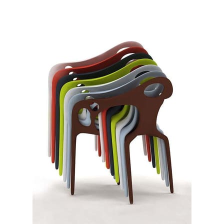 Fauteuil empilable Supernatural plastique blanc - Moroso