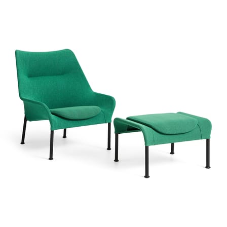 Fauteuil lounge O2 tissu vert - Hay