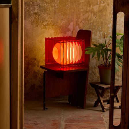 Lampe de table Lop Big Square plastique rouge / Lauréat Archiproducts Design Award - BANG