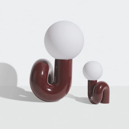 Lampe de table Neotenic Grande céramique rouge / L 34 x H 51 cm - Petite Friture