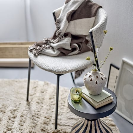 Gepolsterter Stuhl Marlo textil weiß / Schlingenpol - Bloomingville