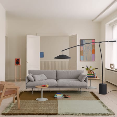 Verso Rug textile green / 258 x 258 cm - Muuto