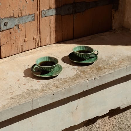 Set de 2 soucoupes pour tasse à cappuccino Verde Lanza - Serax
