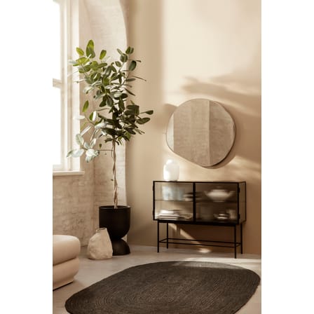 Specchio murale Pond XL oro metallo / 87 x 94 cm - Ferm Living