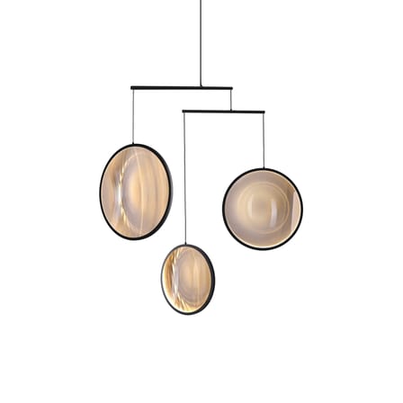 Suspension Focus X3 noir / LED - L 99 x H 103 cm - DCW éditions