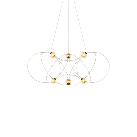 Suspension Munari 6 / LED - Ø 120 x H 45 cm / Version pré-assemblée - DCW éditions