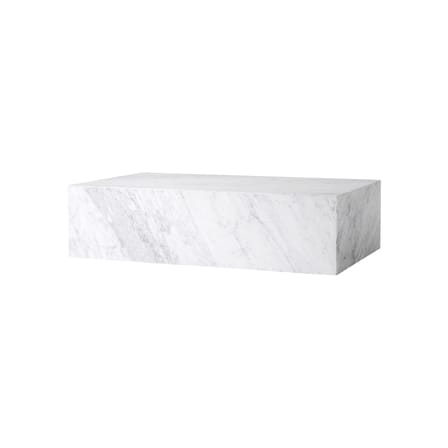 Table basse Plinth Low pierre blanc / Marbre - 100 x 60 cm x H 27 cm / Seconde vie - Audo Copenhagen