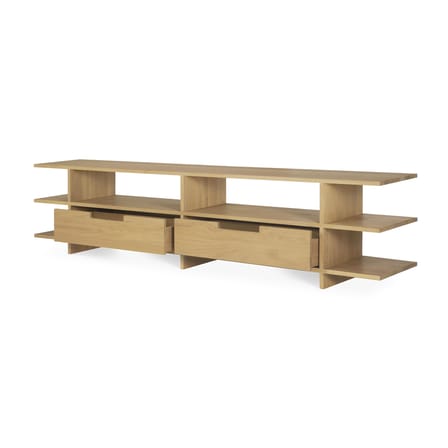 Kabuki TV unit natural wood / L 200 cm - 2 drawers - Ethnicraft