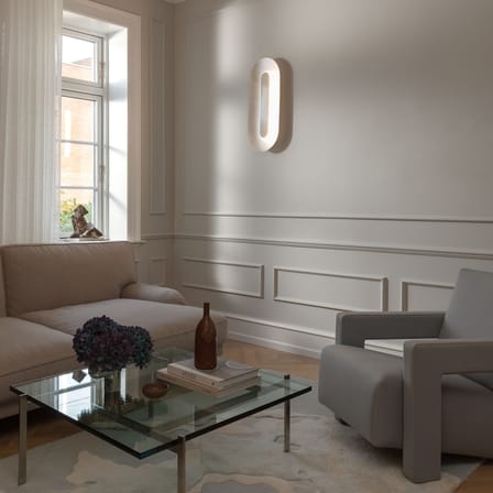 Applique Sasi Large métal argent / LED - H 65 cm - NUURA