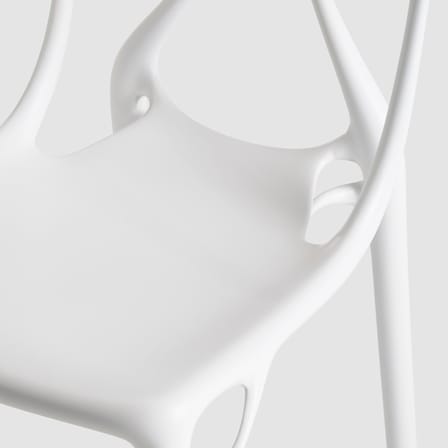 Chaise empilable A.I. Lite plastique blanc / Conçu par intelligence artificielle - Recyclé - Kartell