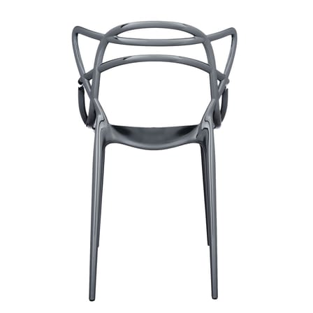 Chaise empilable Masters plastique titane / Métallisé - Philippe Starck, 2010 - Kartell