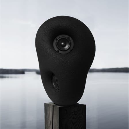 Enceinte Acoustic Sculpture matériau composite noir / Sculpté main - Bluetooth 5.0 - Transparent Speaker
