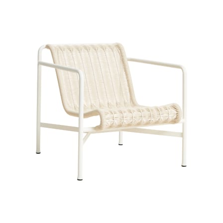 Fauteuil bas Palissade Cord blanc / Corde tissu recyclé - Hay
