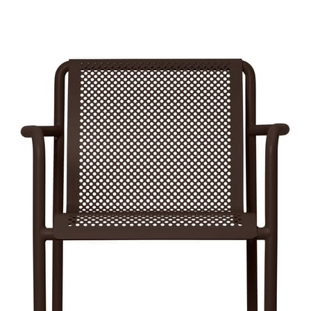 Fauteuil de repas Dapple métal marron / Perforé - Ferm Living