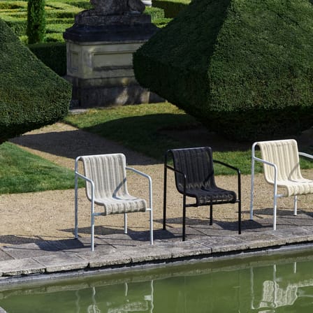 Fauteuil de repas Palissade Cord gris / Corde tissu recyclé - Hay