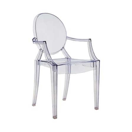 Fauteuil empilable Louis Ghost bleu / Polycarbonate 2.0 - Kartell