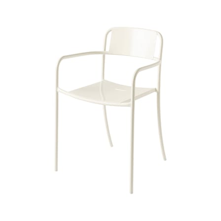 Fauteuil empilable Patio métal blanc / Tôle pleine - Tolix