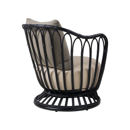Fauteuil rembourré Grace Outdoor tissu / Tressage polyéthylène - Gubi