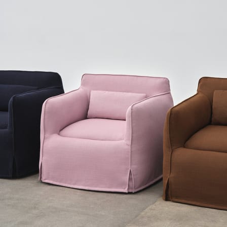 Fauteuil rembourré Mimi tissu rose - Hay