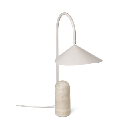 Lampada da tavolo Arum metallo pietra bianco beige / Metallo & pietra - Orientabile - Ferm Living