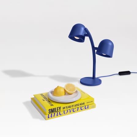 Lampe de table Little Lebow métal bleu / 2 spots orientable - Fatboy