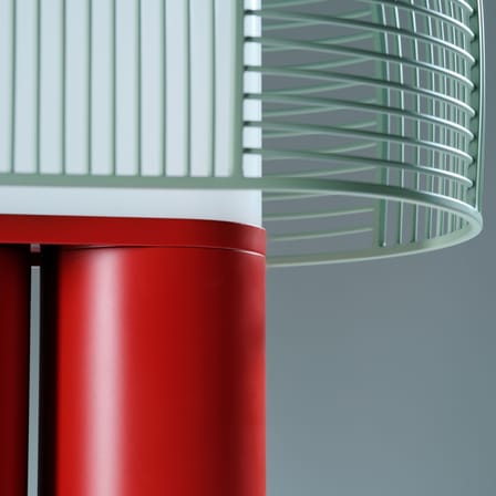 Lampe de table Yasuke métal vert / L 39,5 x H 43 cm - DCW éditions