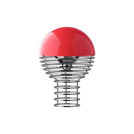 Lampe sans fil rechargeable Wire Portable LED métal rouge / Ø 18 x H 25 cm - Verner Panton, 1972 - Verpan