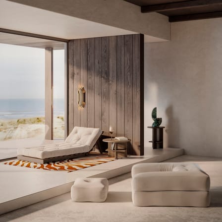 Fauteuil convertible Roots / Dormeuse & lit d'appoint - 3 positions / Structure marron - KARUP DESIGN