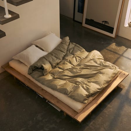 Lit double Japan bois / Pour matelas 180 x 200 cm - KARUP