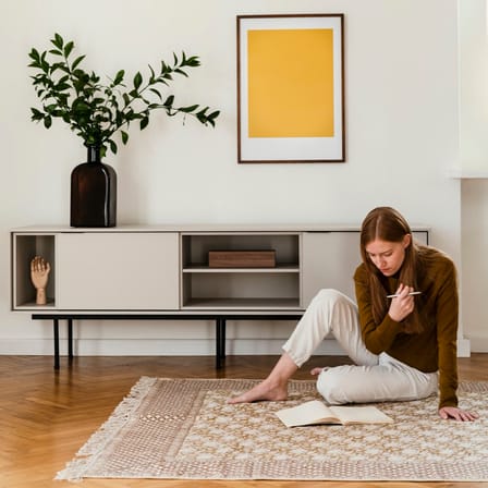 Meuble TV Mod bois gris / L 189 x H 61 cm - NOO.MA