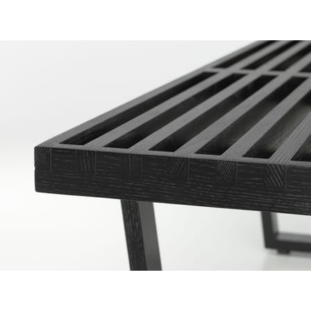 Panchina Nelson Bench legno nero / L 122 cm - By George Nelson, 1946 - Vitra