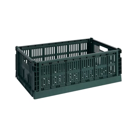 Panier Colour Crate plastique vert Large / 34,5 x 53 cm - Recyclé - Hay