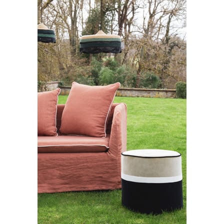 Pouf Léo Small / Ø 42 x H 40 cm - Velours - Maison Sarah Lavoine