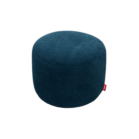 Pouf Point Cord tissu bleu / Velours côtelé - Ø 50 cm / 100% recyclé - Fatboy
