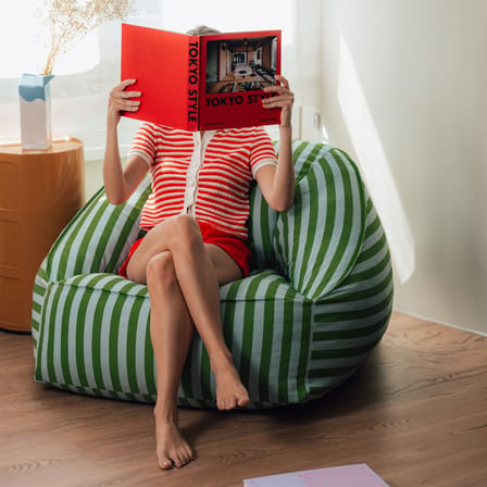 Pouf Ziggy tissu rose / Pouf - NOBODINOZ