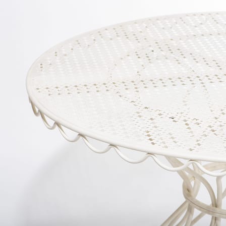 Al Fresco Round table metal white / Ø 120 cm - Parasol hole - BUSINESS & PLEASURE