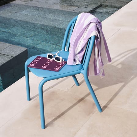 Stapelbarer Stuhl Fred's metall blau - Fatboy