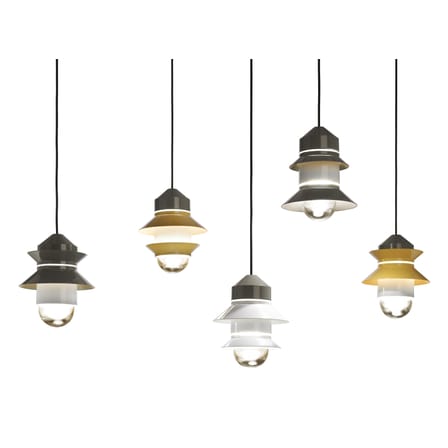 Lampe d'extérieur Santorini verre plastique jaune / à suspendre - Câble avec prise - Marset